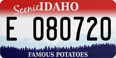ID license plate E080720
