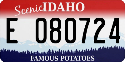 ID license plate E080724