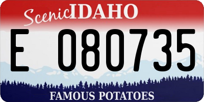 ID license plate E080735