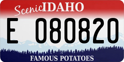 ID license plate E080820