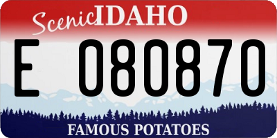 ID license plate E080870