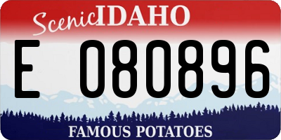 ID license plate E080896