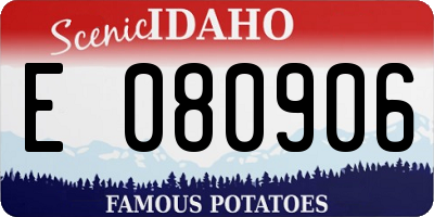 ID license plate E080906