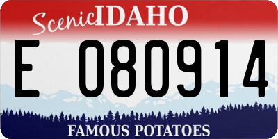 ID license plate E080914