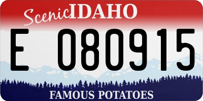 ID license plate E080915