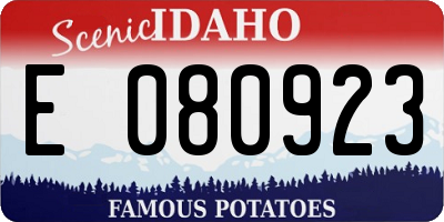 ID license plate E080923