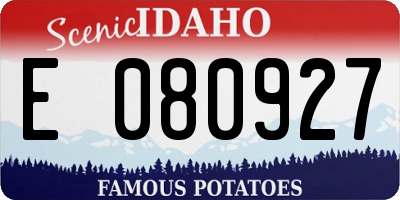 ID license plate E080927