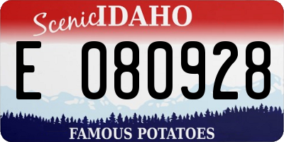 ID license plate E080928