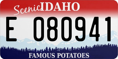 ID license plate E080941