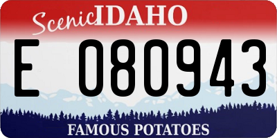 ID license plate E080943