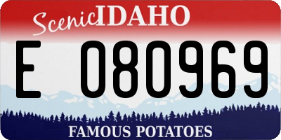 ID license plate E080969