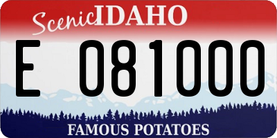 ID license plate E081000