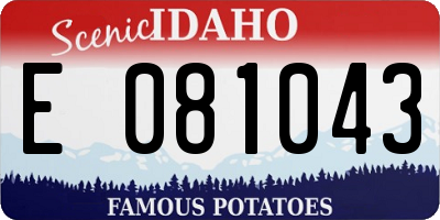 ID license plate E081043