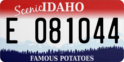 ID license plate E081044