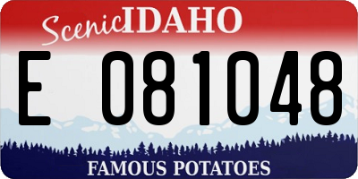 ID license plate E081048