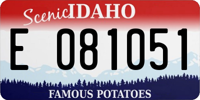 ID license plate E081051