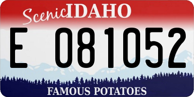 ID license plate E081052