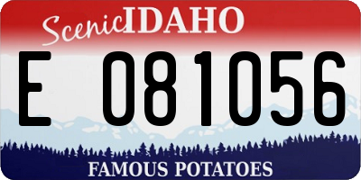 ID license plate E081056