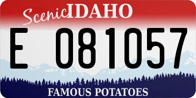 ID license plate E081057