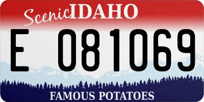 ID license plate E081069