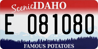 ID license plate E081080