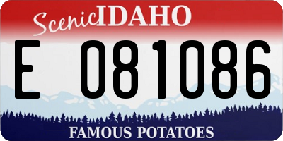 ID license plate E081086