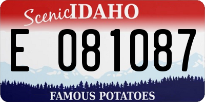 ID license plate E081087