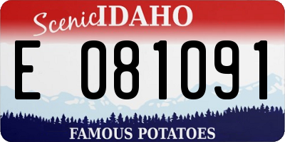 ID license plate E081091