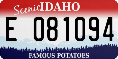 ID license plate E081094