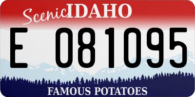 ID license plate E081095