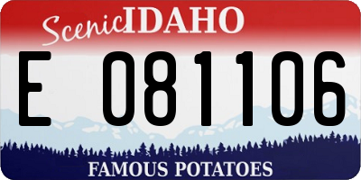 ID license plate E081106