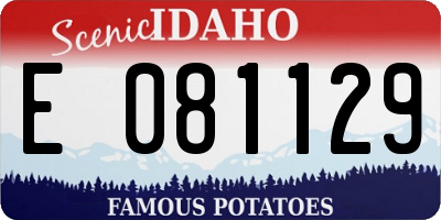 ID license plate E081129