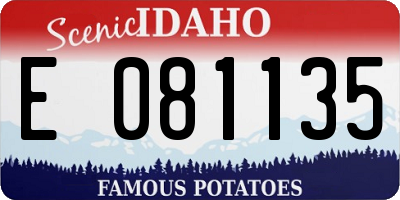 ID license plate E081135
