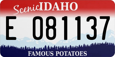 ID license plate E081137