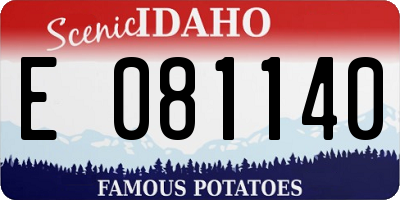 ID license plate E081140