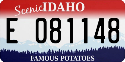 ID license plate E081148
