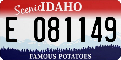 ID license plate E081149