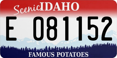 ID license plate E081152