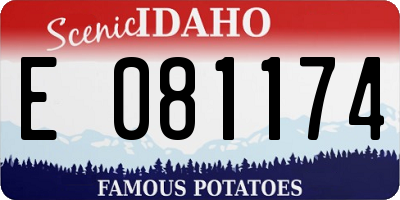 ID license plate E081174