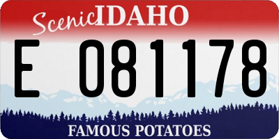 ID license plate E081178