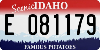 ID license plate E081179