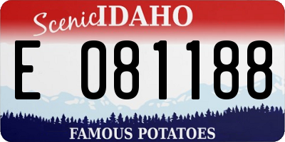 ID license plate E081188