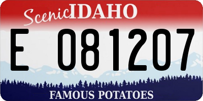 ID license plate E081207