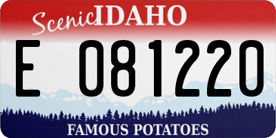 ID license plate E081220