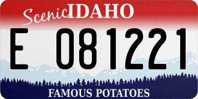 ID license plate E081221