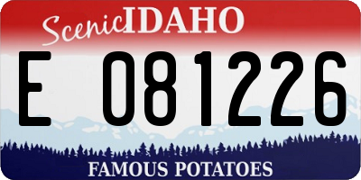 ID license plate E081226