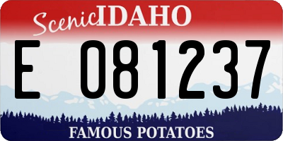 ID license plate E081237