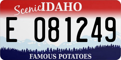 ID license plate E081249