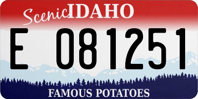 ID license plate E081251