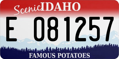 ID license plate E081257